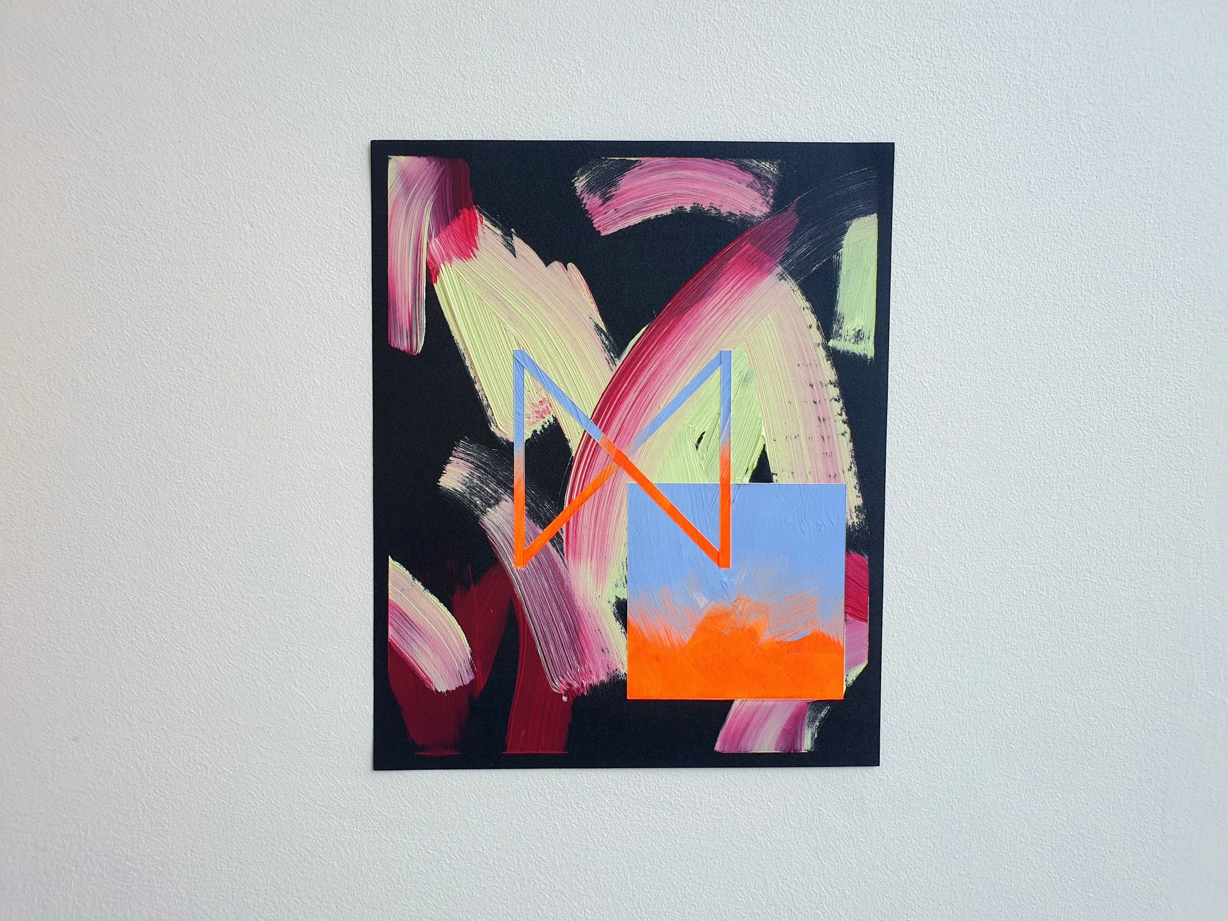 Aerial, acrylic and emulsion on sandpaper