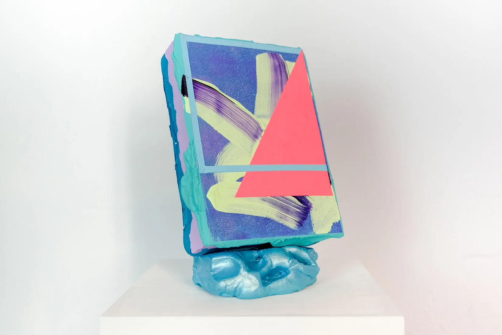 B-movie, acrylic, collage, filler and clay