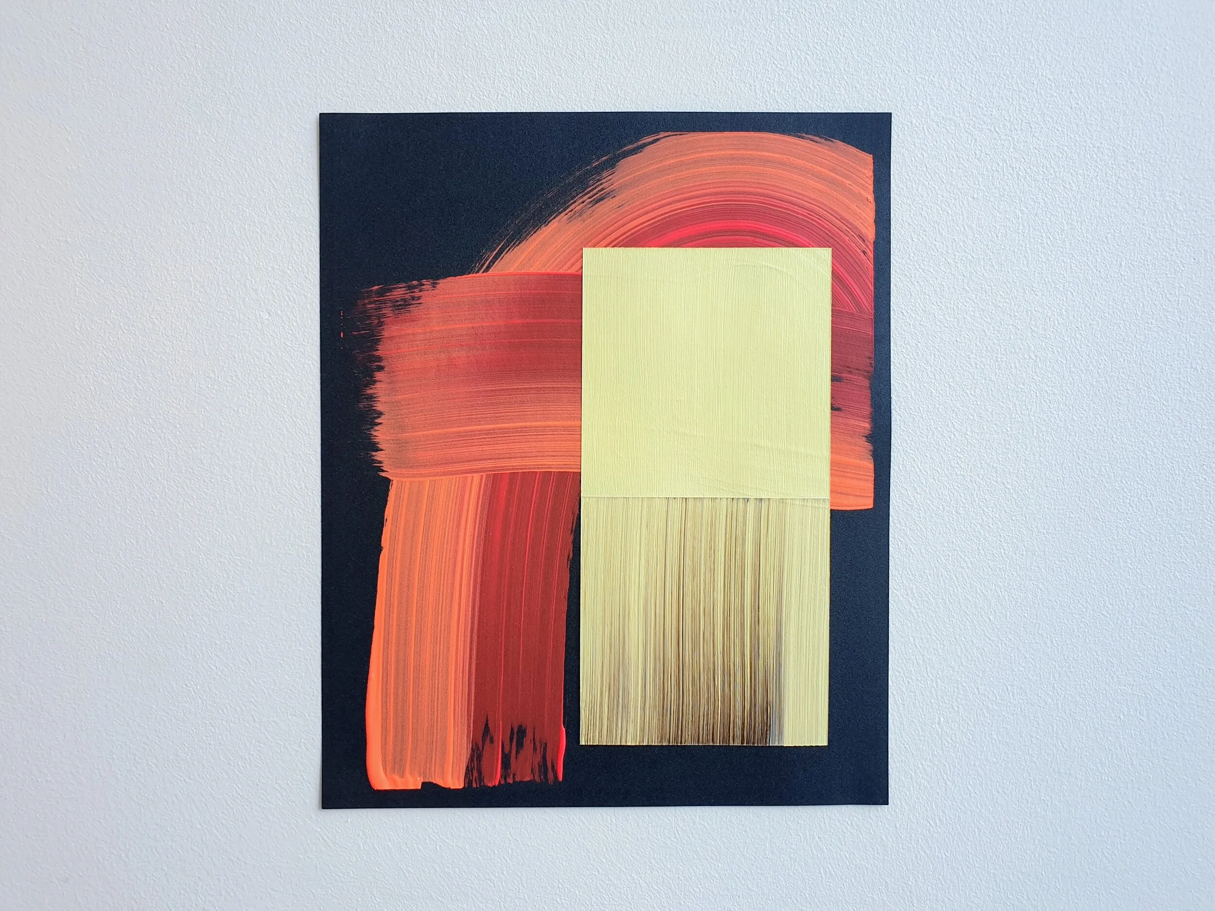 Bend & Fold, acrylic and emulsion on sandpaper