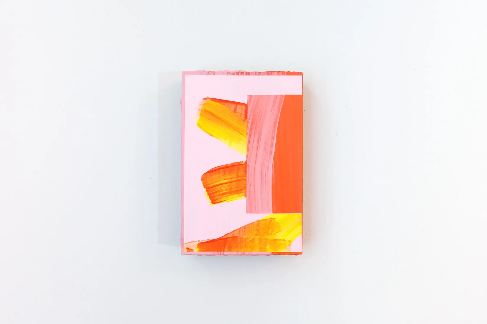 Cassette, acrylic and collage on panel