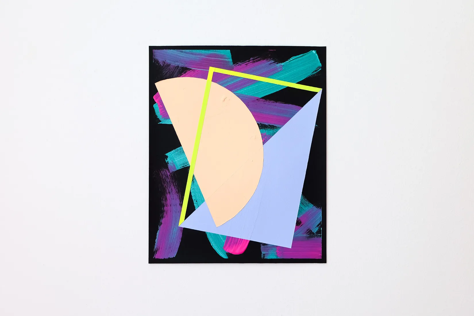 Clipart, acrylic and emulsion on sandpaper