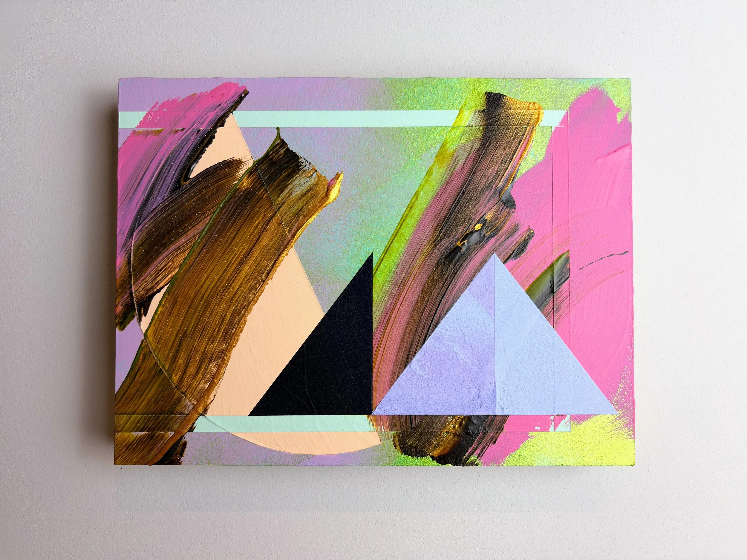Diamond Eye, acrylic and filler on panel