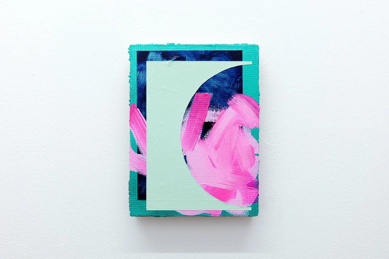 Dusk, acrylic, emulsion and collage on panel