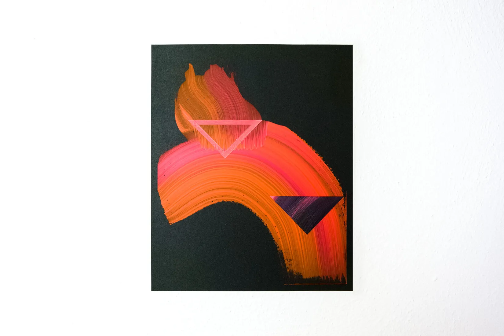 Embers, acrylic on sandpaper