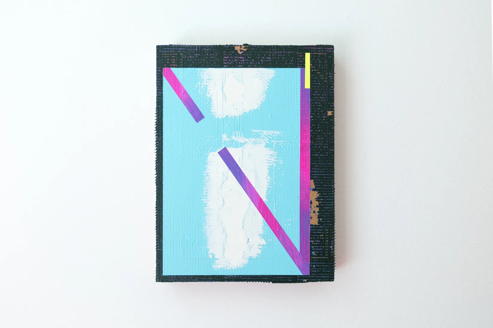 Night Pool, acrylic and collage on panel