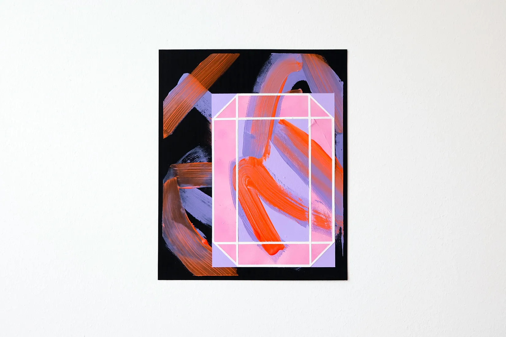 Observatory, acrylic and emulsion on sandpaper