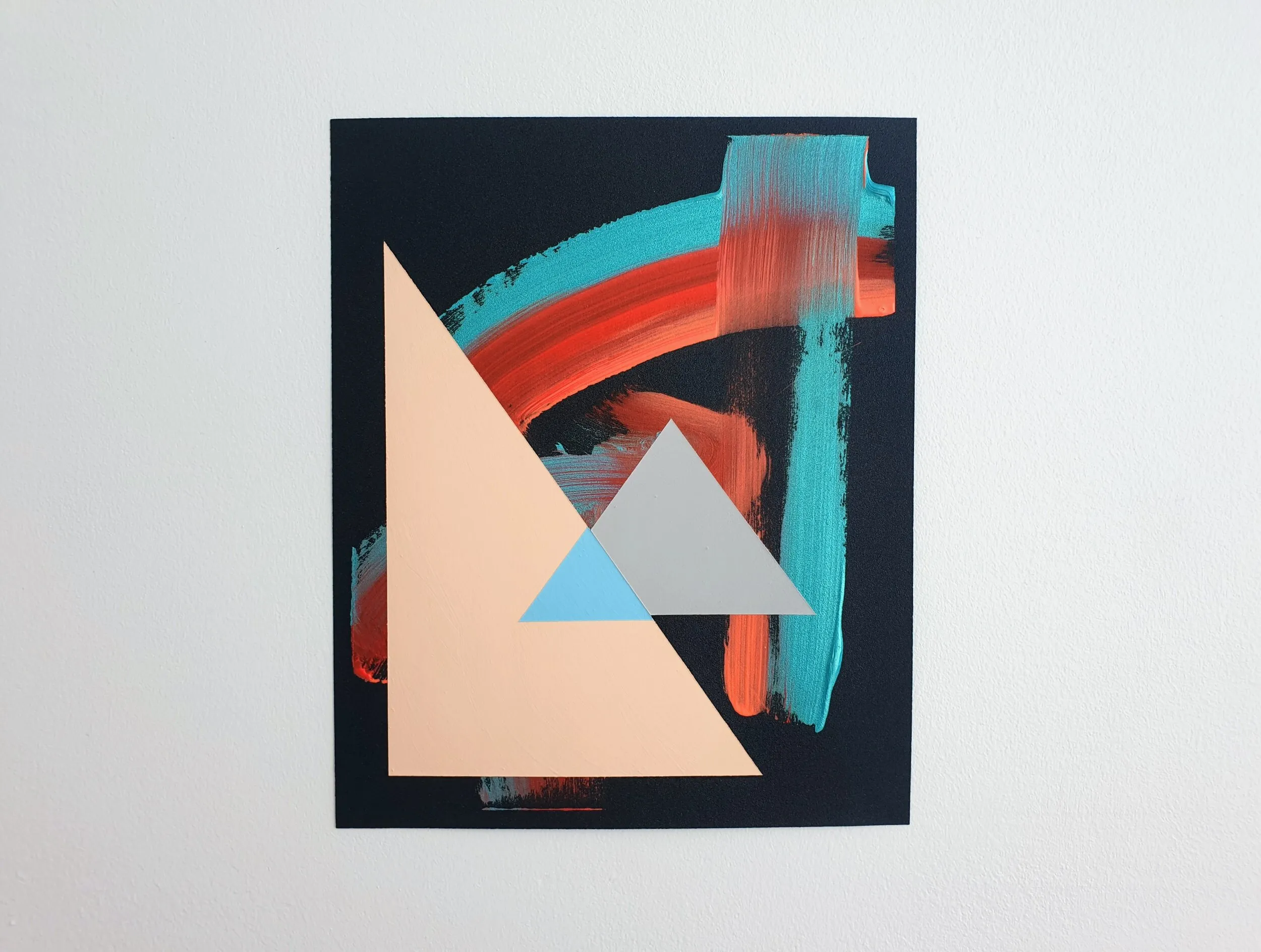 Prism, acrylic and emulsion on sandpaper