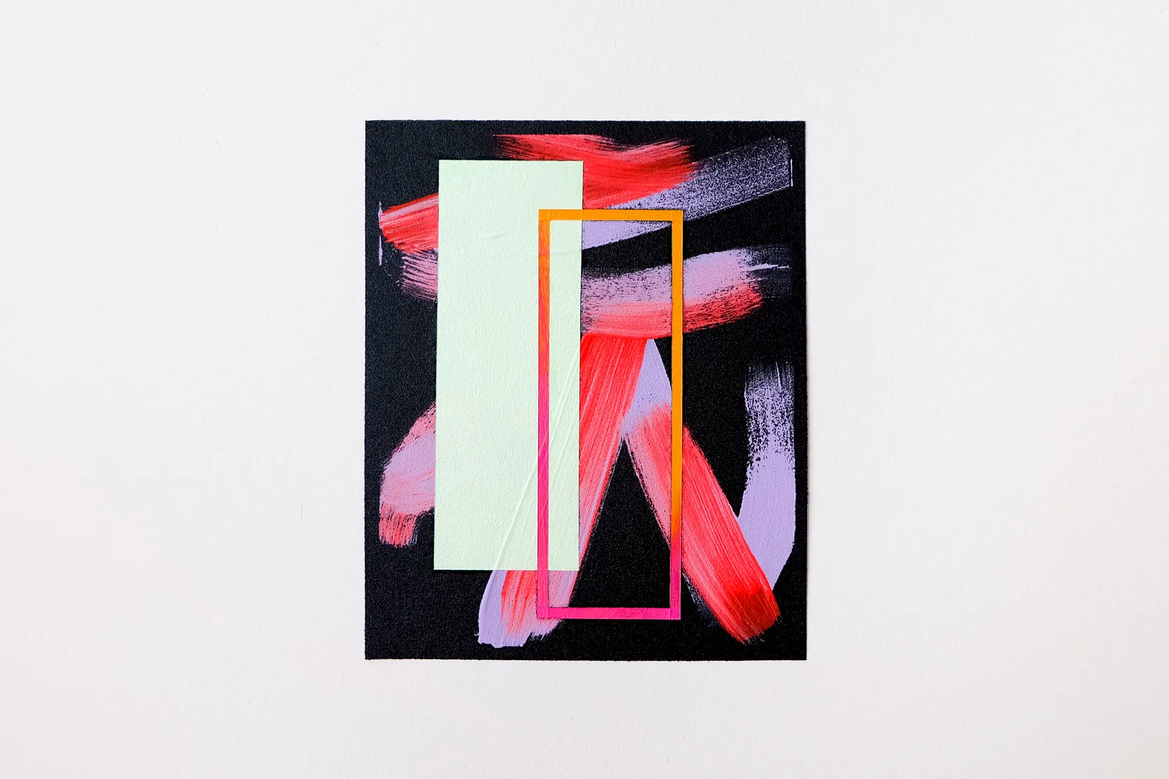 Totem, acrylic on sandpaper