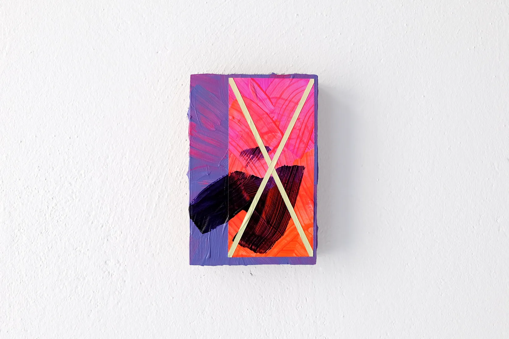 Touch, acrylic and collage on panel