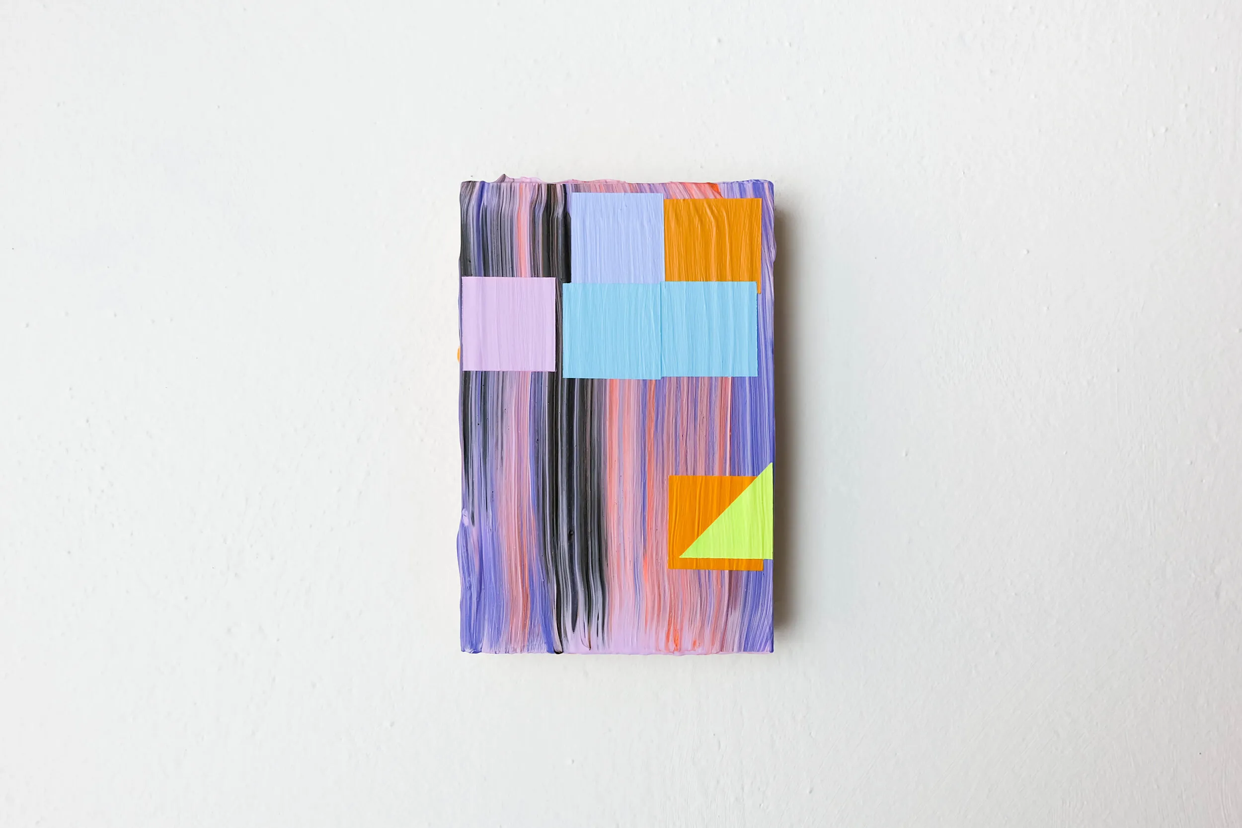 Vessel, acrylic and collage on panel