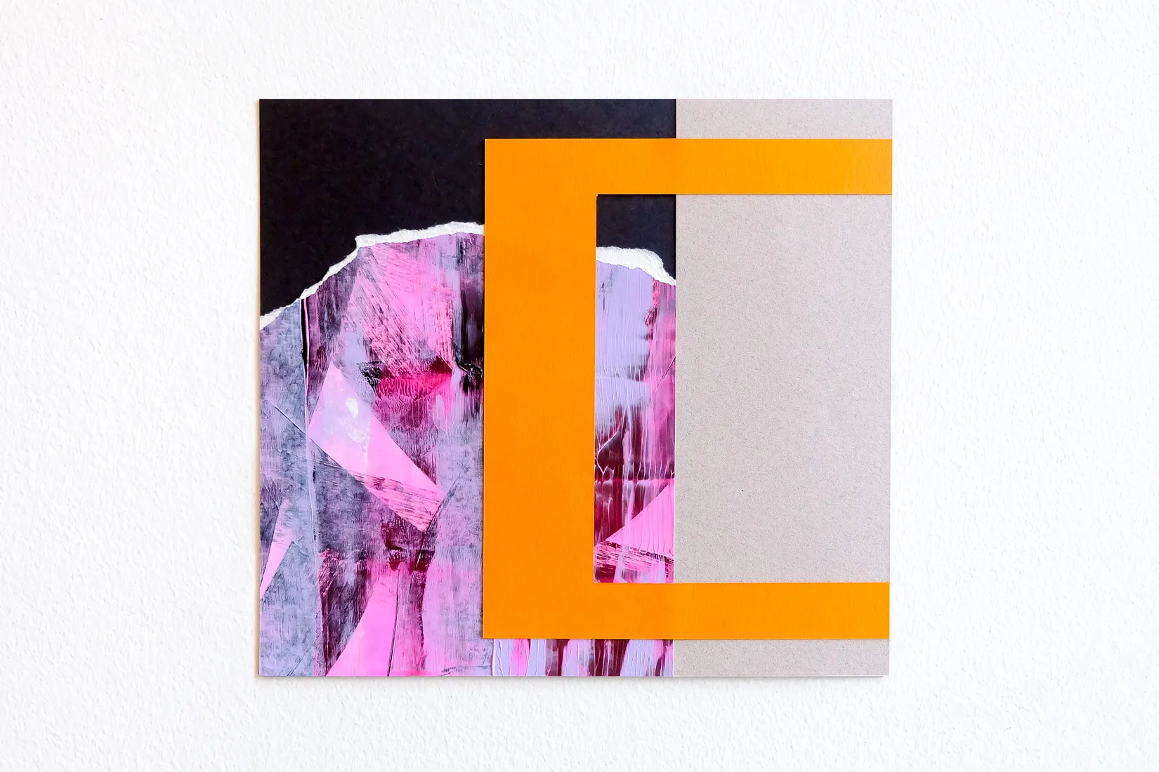 Weekend View, collage with acrylic and emulsion