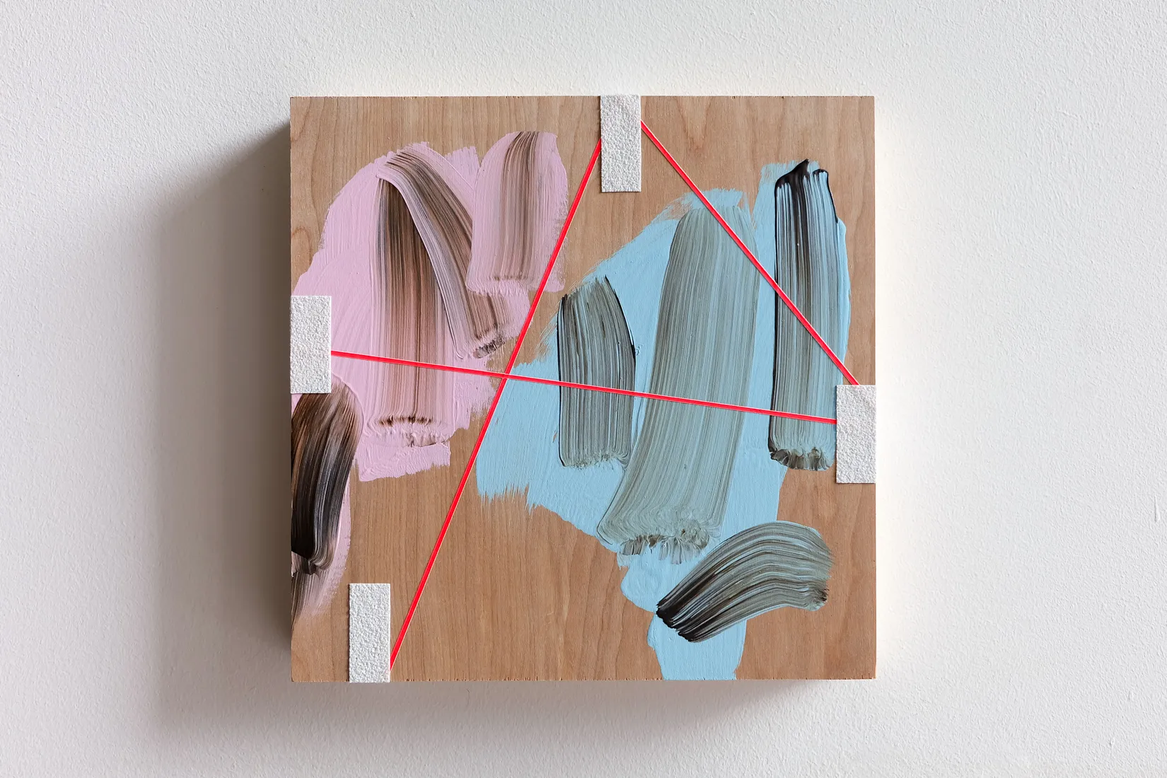 Zap, acrylic, emulsion and sandpaper on plywood
